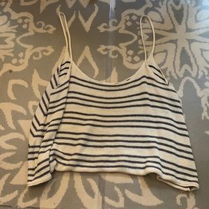American Eagle cropped stripped tank top